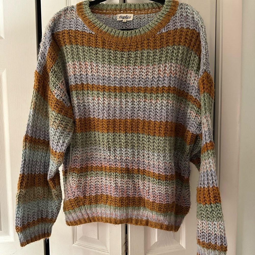 Hollister Women's Striped Crew Neck Sweater